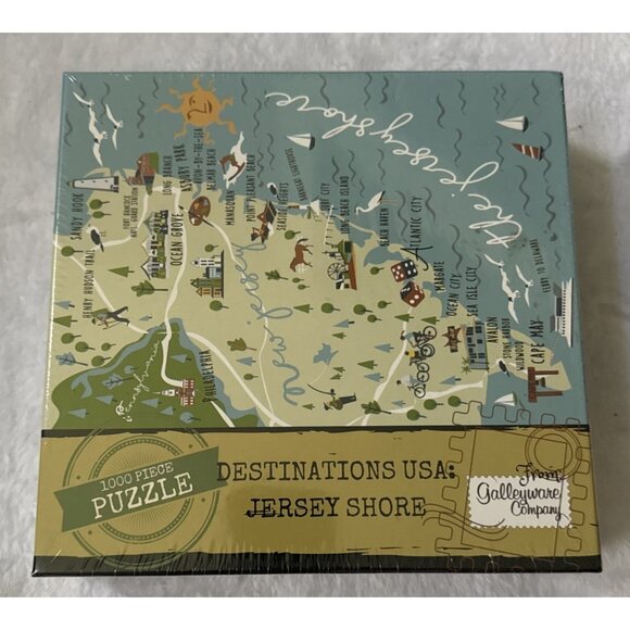 Destinations USA Jersey Shore 1000 Piece Puzzle New The Galleyware Company - Picture 1 of 11